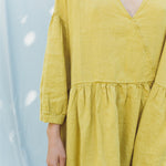 Linen dress COZY DAY cream - MOO Linen Shop