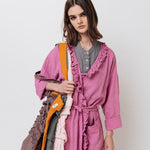 Linen tote beach & shopping bag cream - MOO Linen Shop