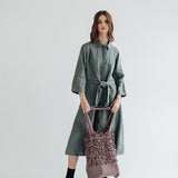 Linen tote beach & shopping bag cream - MOO Linen Shop