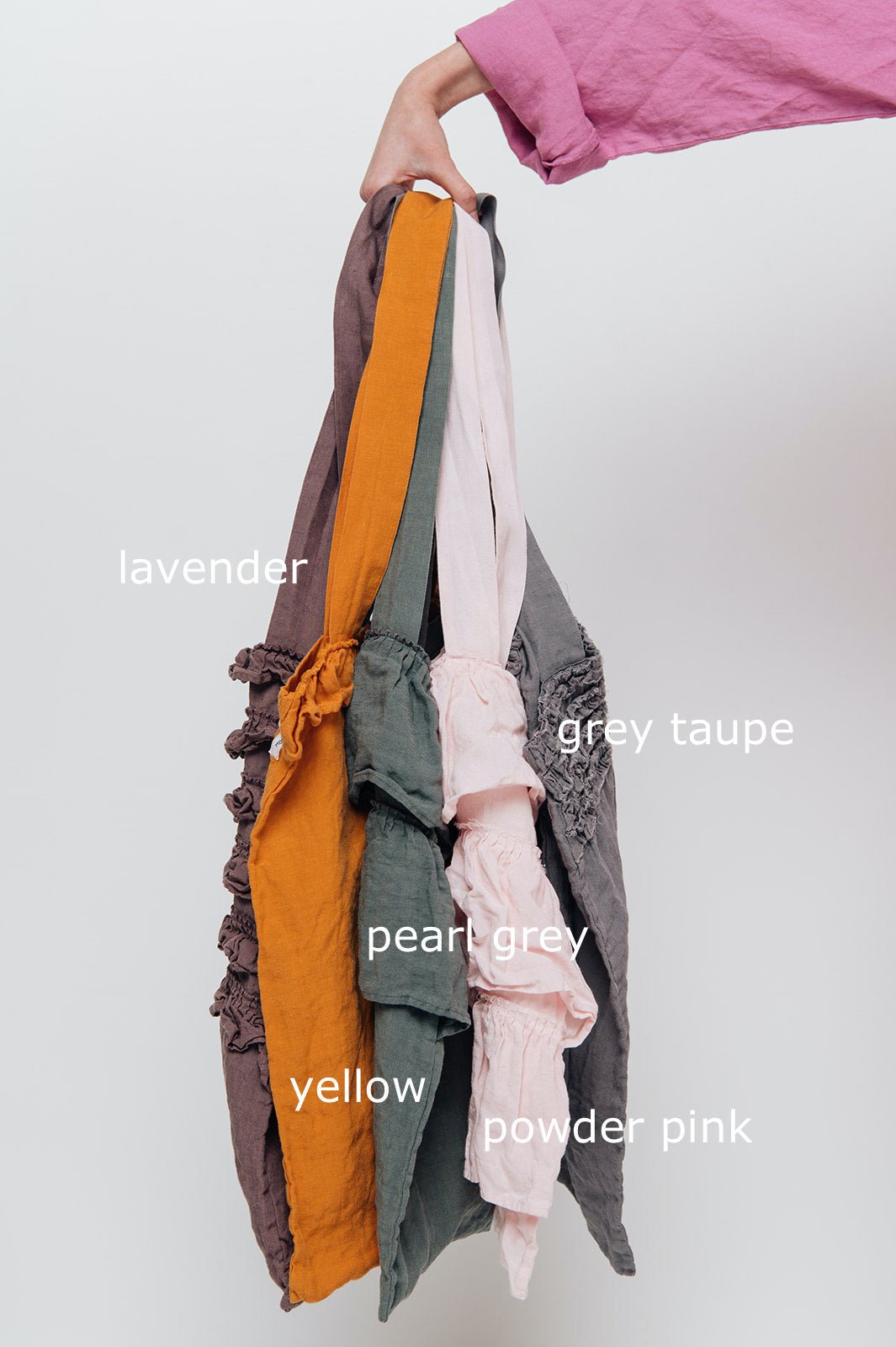 Linen tote beach & shopping bag cream - MOO Linen Shop