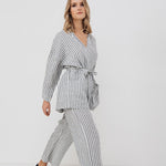 LISA PLUS wrap set charcoal - MOO Linen Shop
