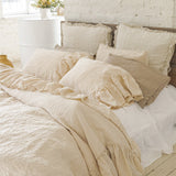 LONG RUFFLE duvet cover set white - MOO Linen Shop