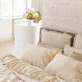 LONG RUFFLE duvet cover set white - MOO Linen Shop