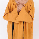 LOTUS linen kaftan dress white - MOO Linen Shop