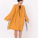 LOTUS linen kaftan dress white - MOO Linen Shop