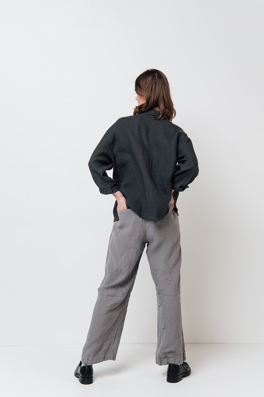 LUCIA linen shirt natural - MOO Linen Shop