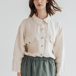 LUCIA linen shirt natural - MOO Linen Shop