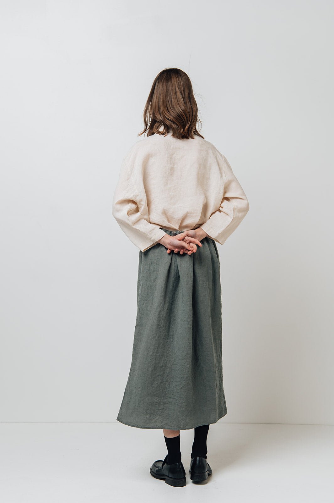 LUCIA linen shirt natural - MOO Linen Shop
