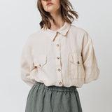 LUCIA linen shirt natural - MOO Linen Shop