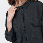 LUCIA linen shirt natural - MOO Linen Shop