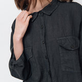 LUCIA linen shirt natural - MOO Linen Shop