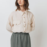 LUCIA linen shirt natural - MOO Linen Shop