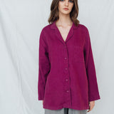 MAGENTA linen shirt natural - MOO Linen Shop