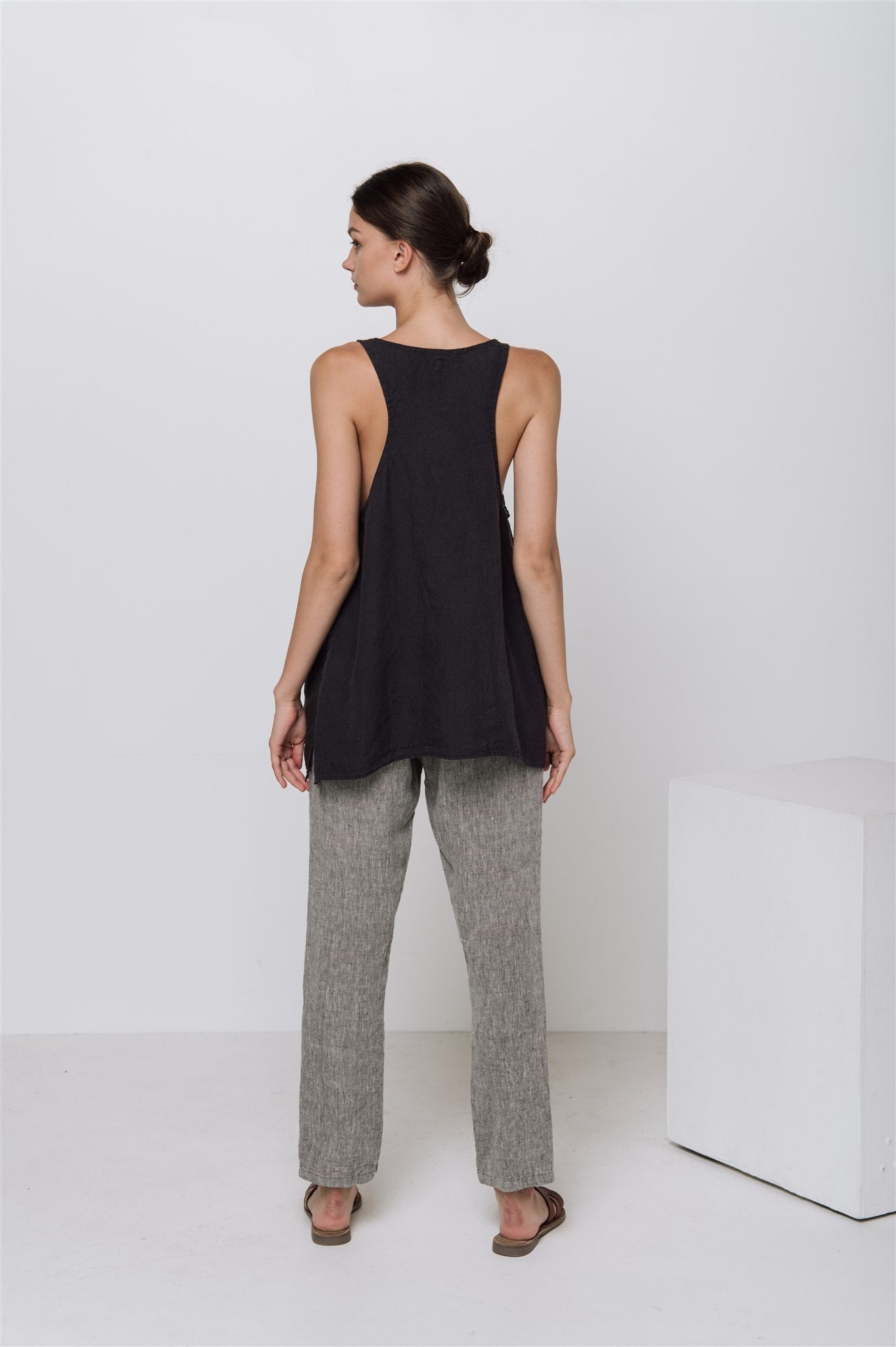 MIA slip top natural - MOO Linen Shop