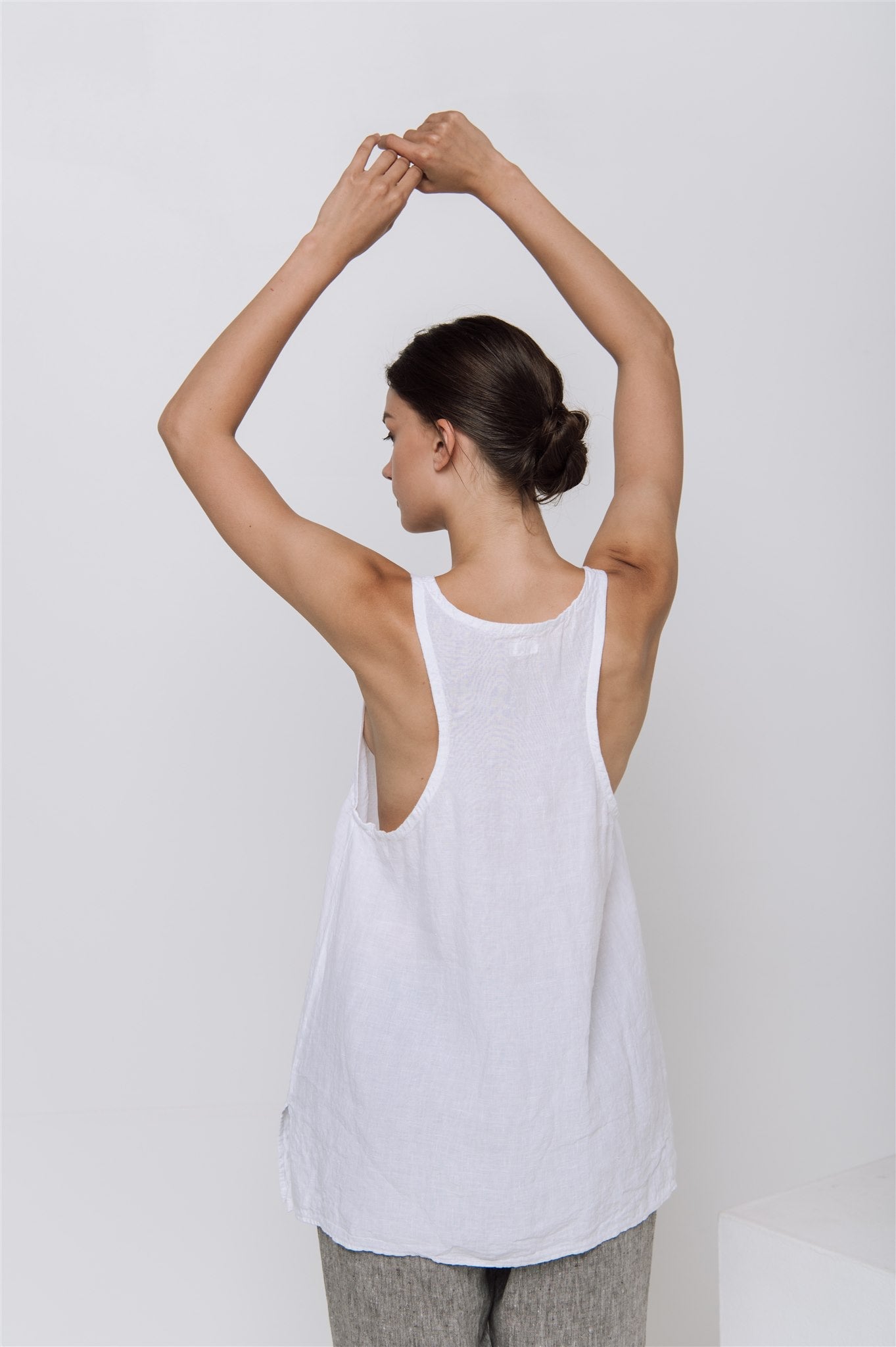 MIA slip top natural - MOO Linen Shop