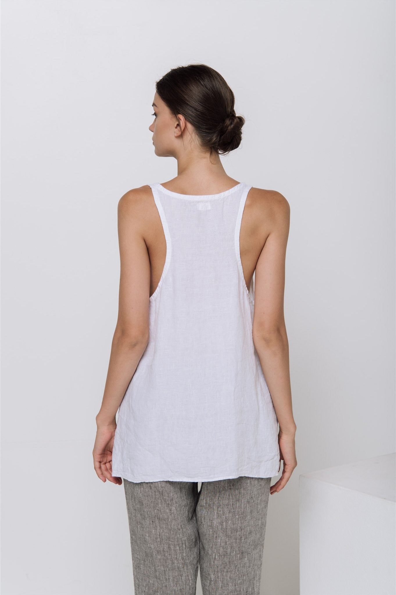 MIA slip top natural - MOO Linen Shop