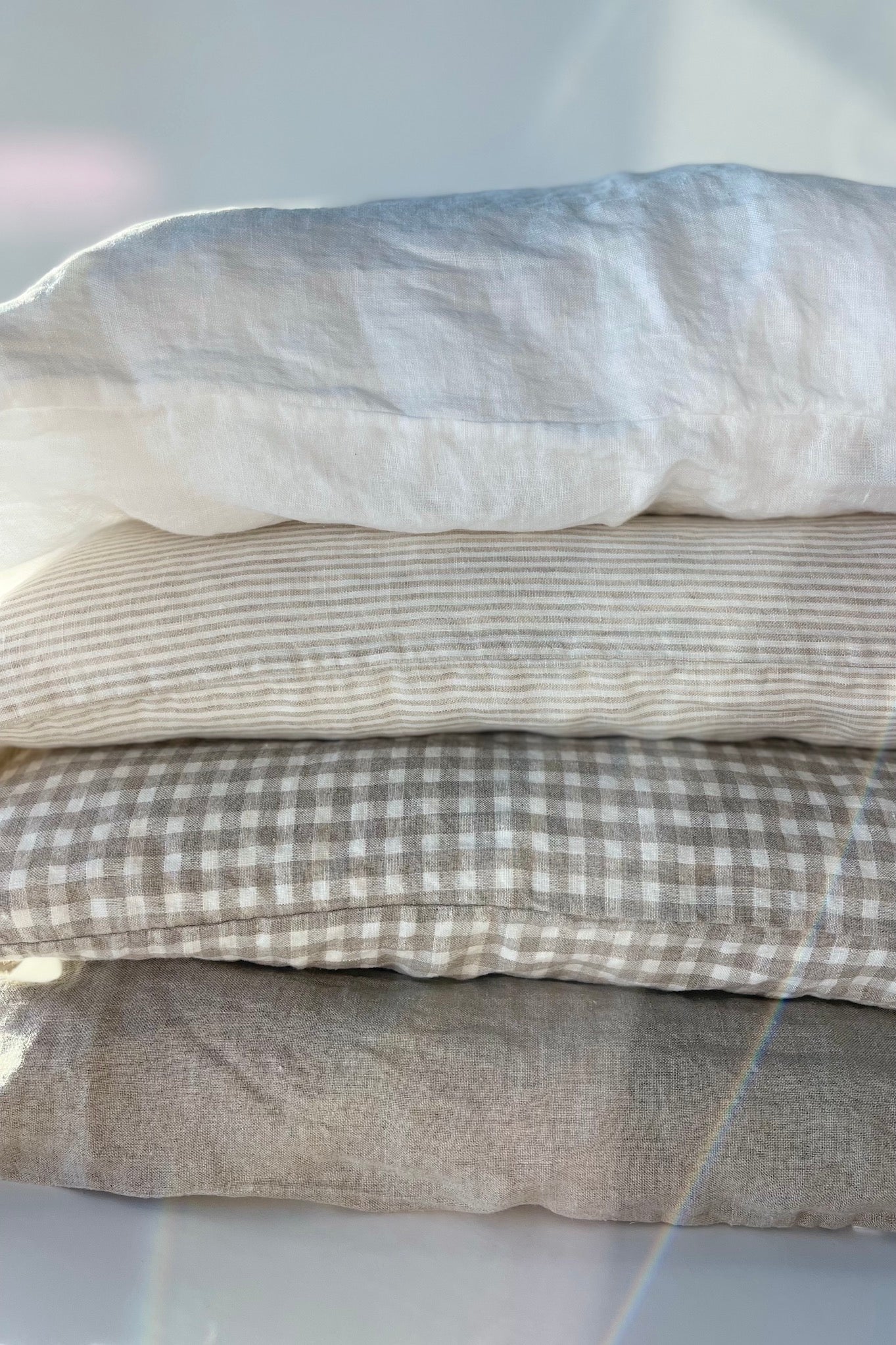 Natural HOUSEWIFE pillowcase SET white - MOO Linen Shop