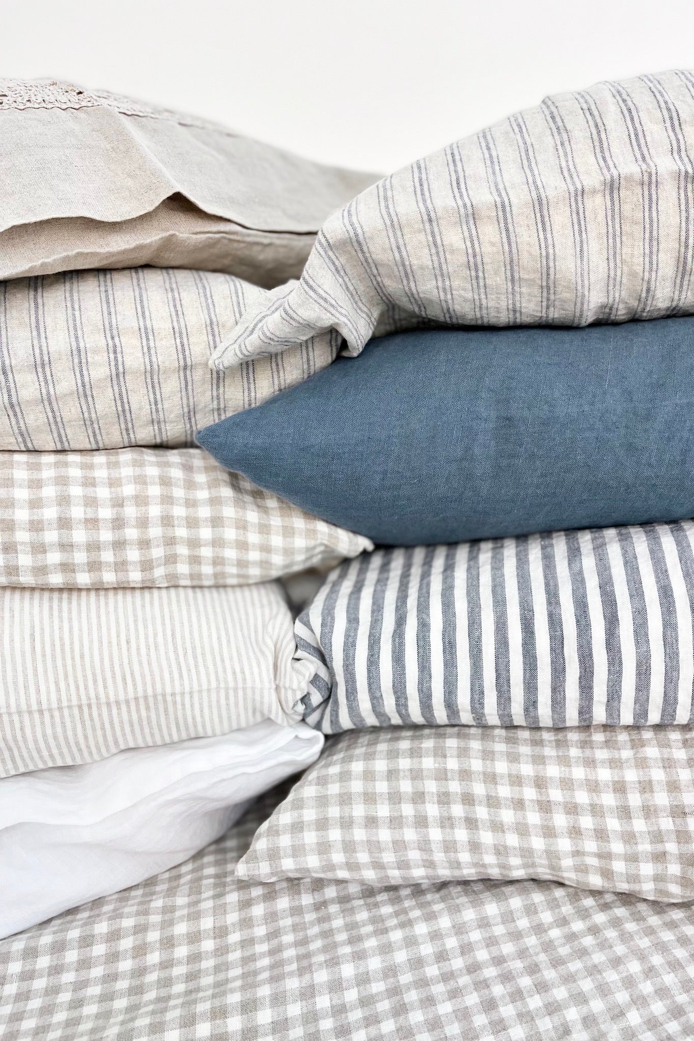 Natural HOUSEWIFE pillowcase SET white - MOO Linen Shop