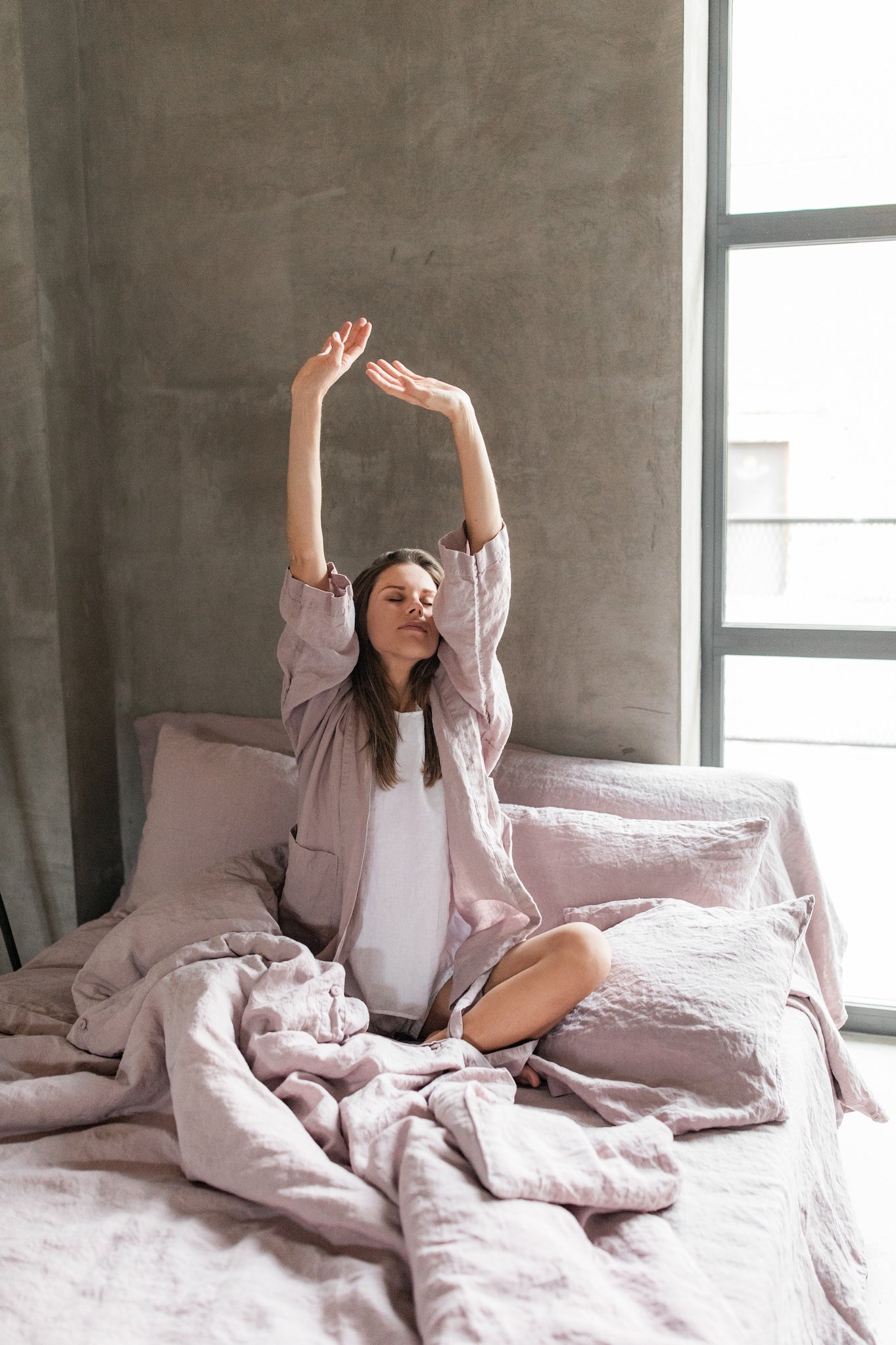 Natural linen duvet cover set natural - MOO Linen Shop