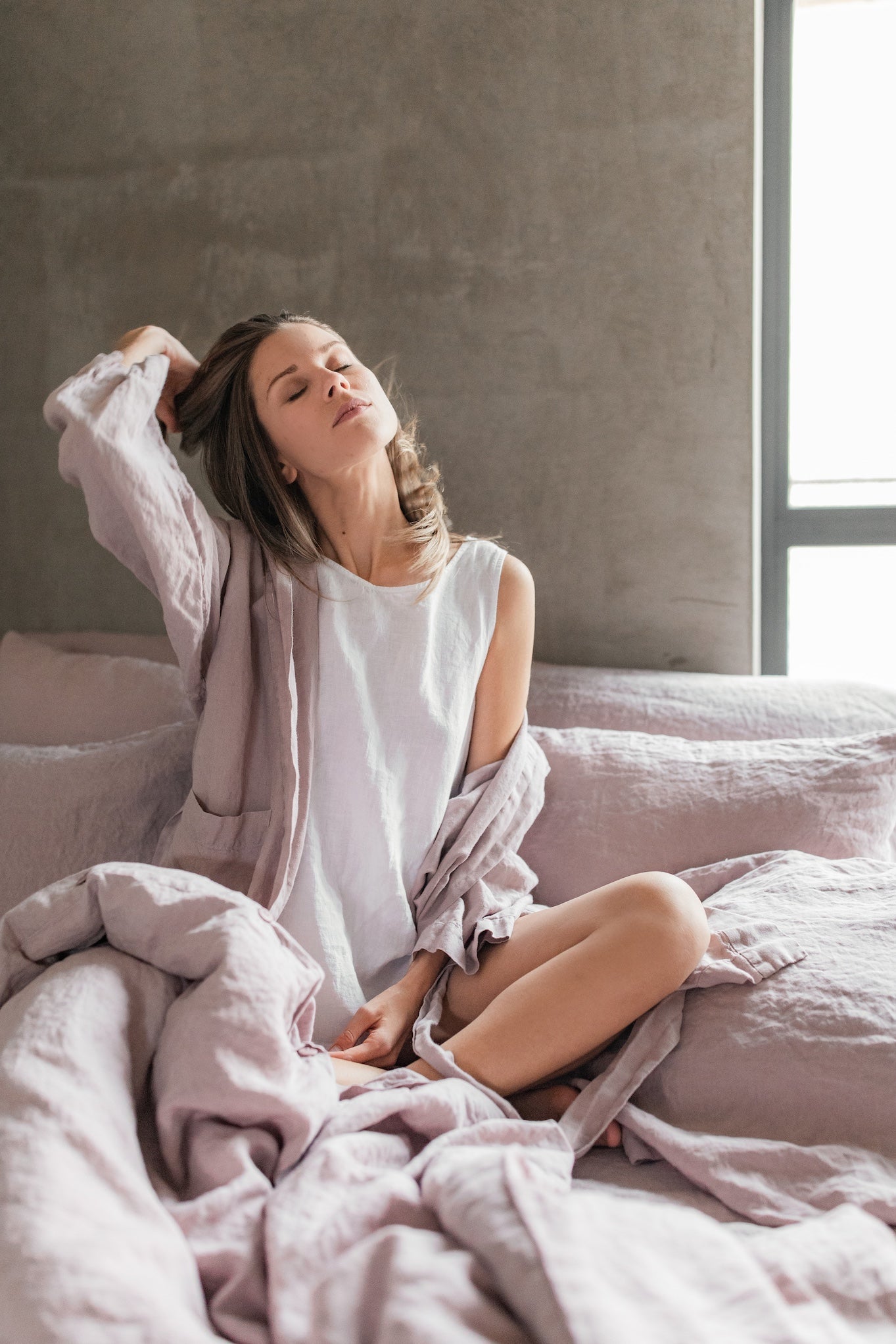 Natural linen duvet cover set natural - MOO Linen Shop