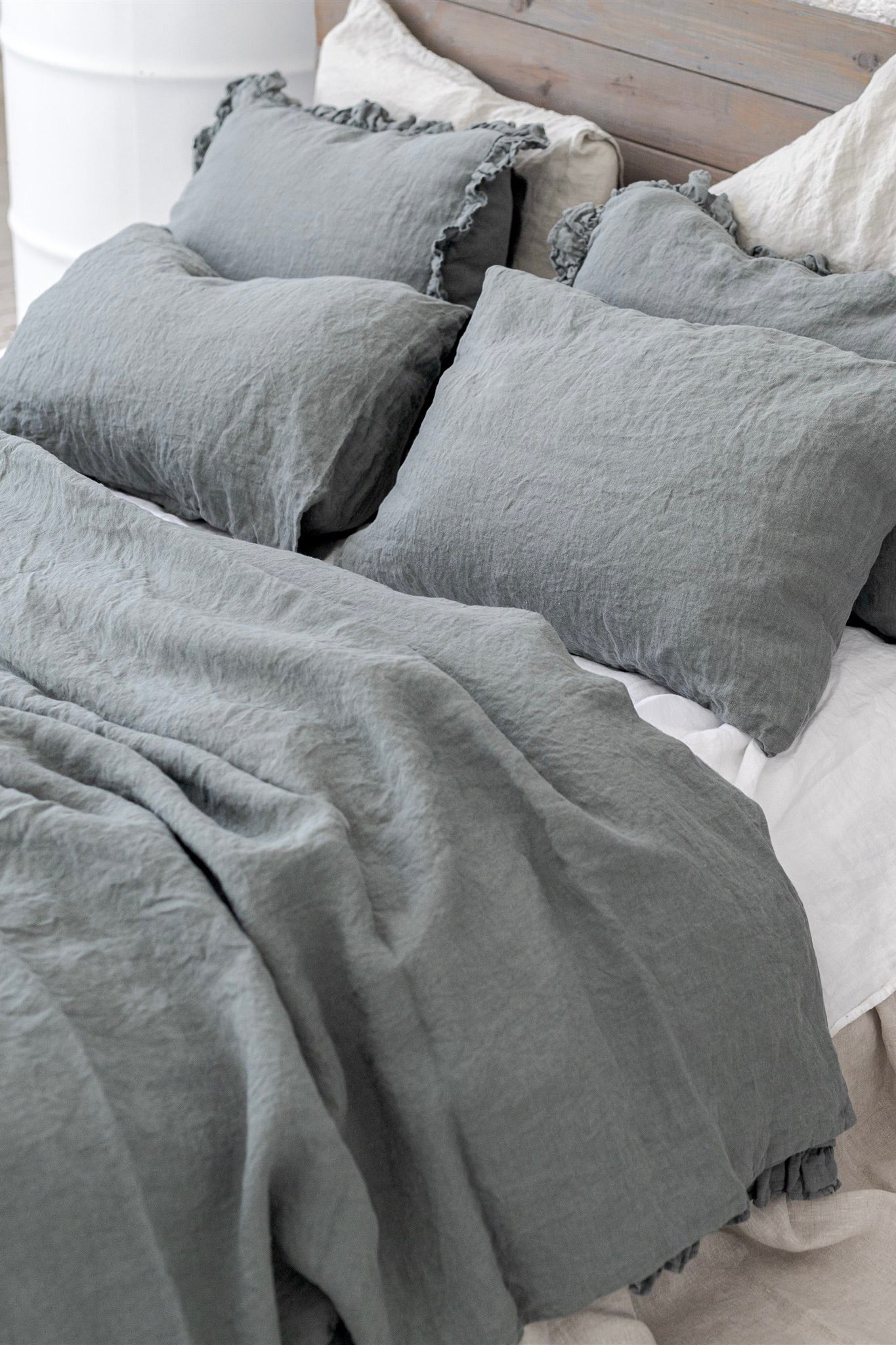 Natural linen duvet cover set natural - MOO Linen Shop