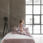 Natural linen duvet cover set natural - MOO Linen Shop