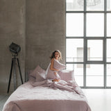 Natural linen duvet cover set natural - MOO Linen Shop