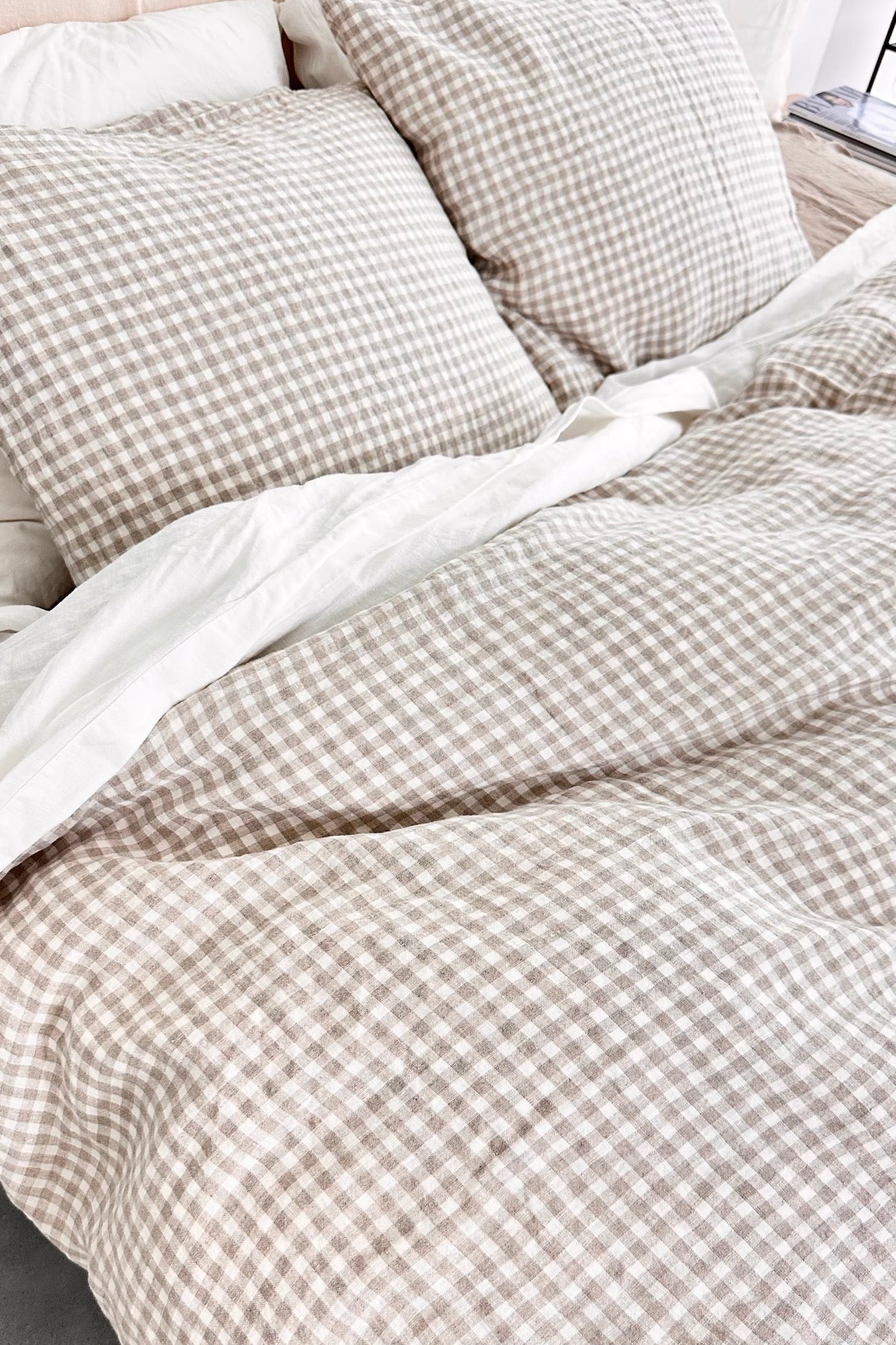 Natural linen duvet cover set natural - MOO Linen Shop