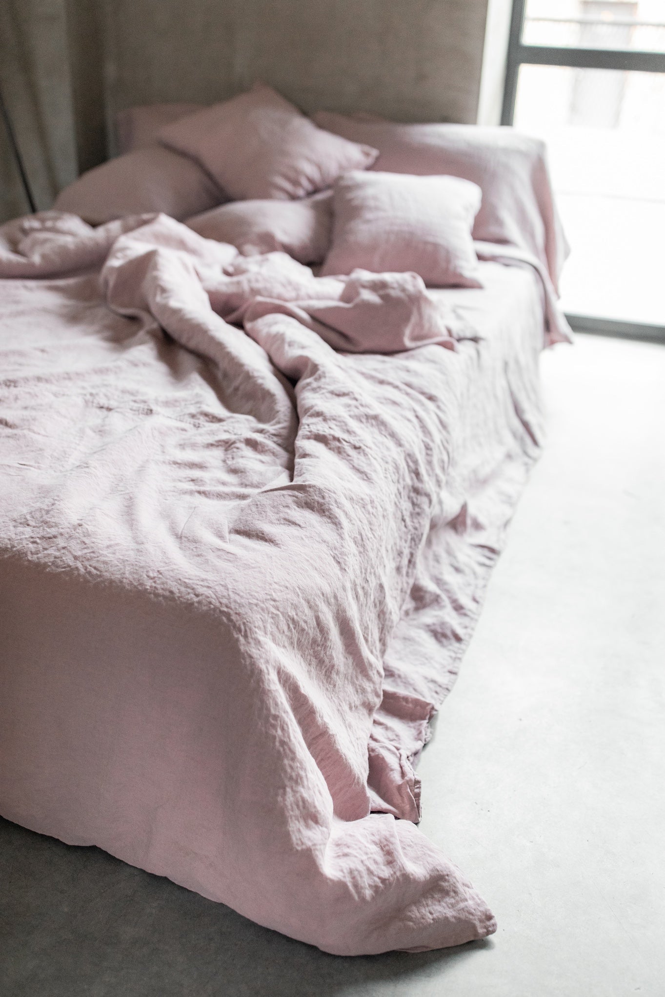 Natural linen duvet cover set natural - MOO Linen Shop