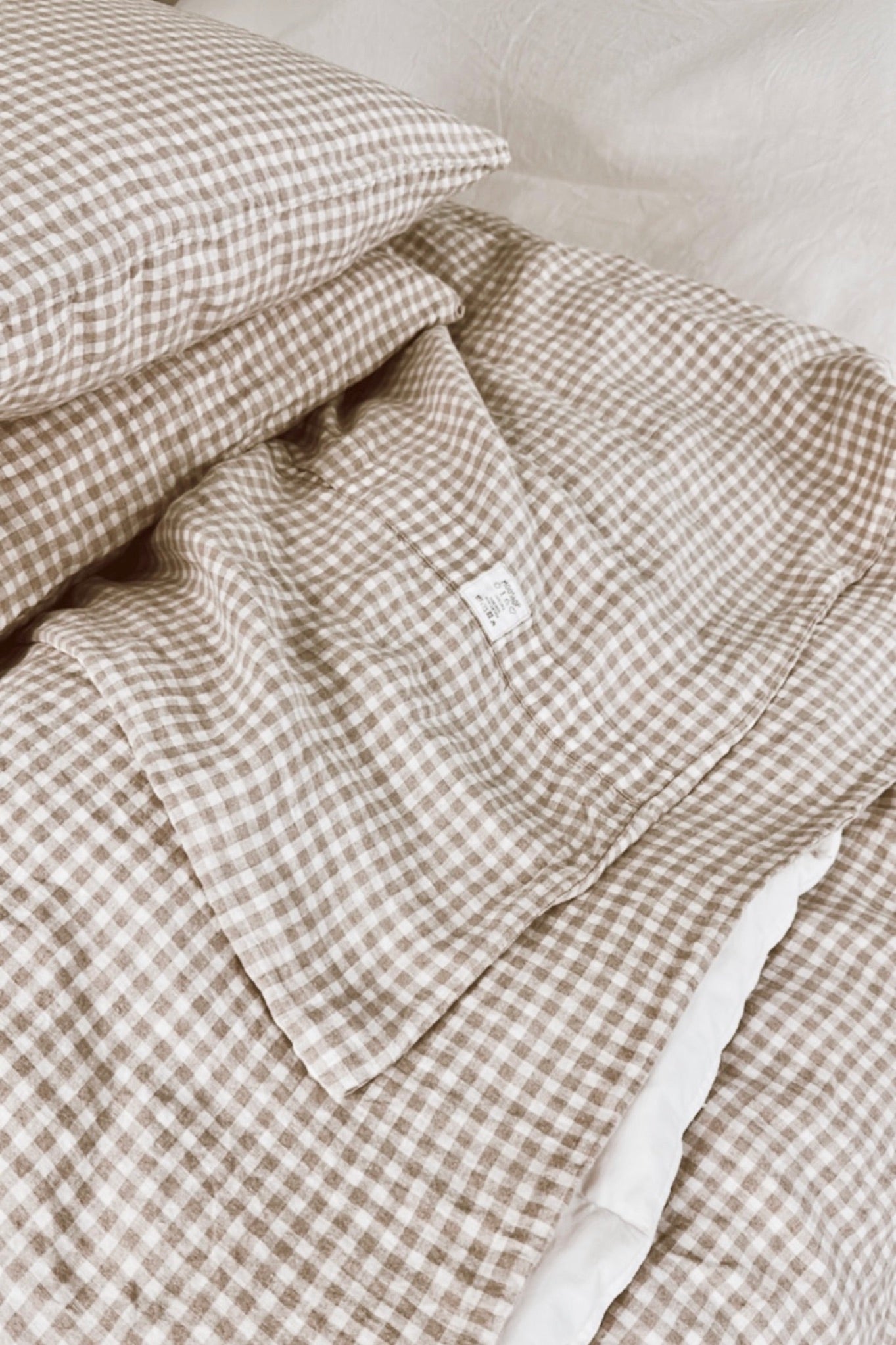 Natural linen duvet cover set natural - MOO Linen Shop