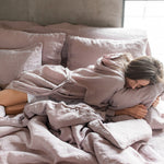 Natural linen duvet cover set natural - MOO Linen Shop