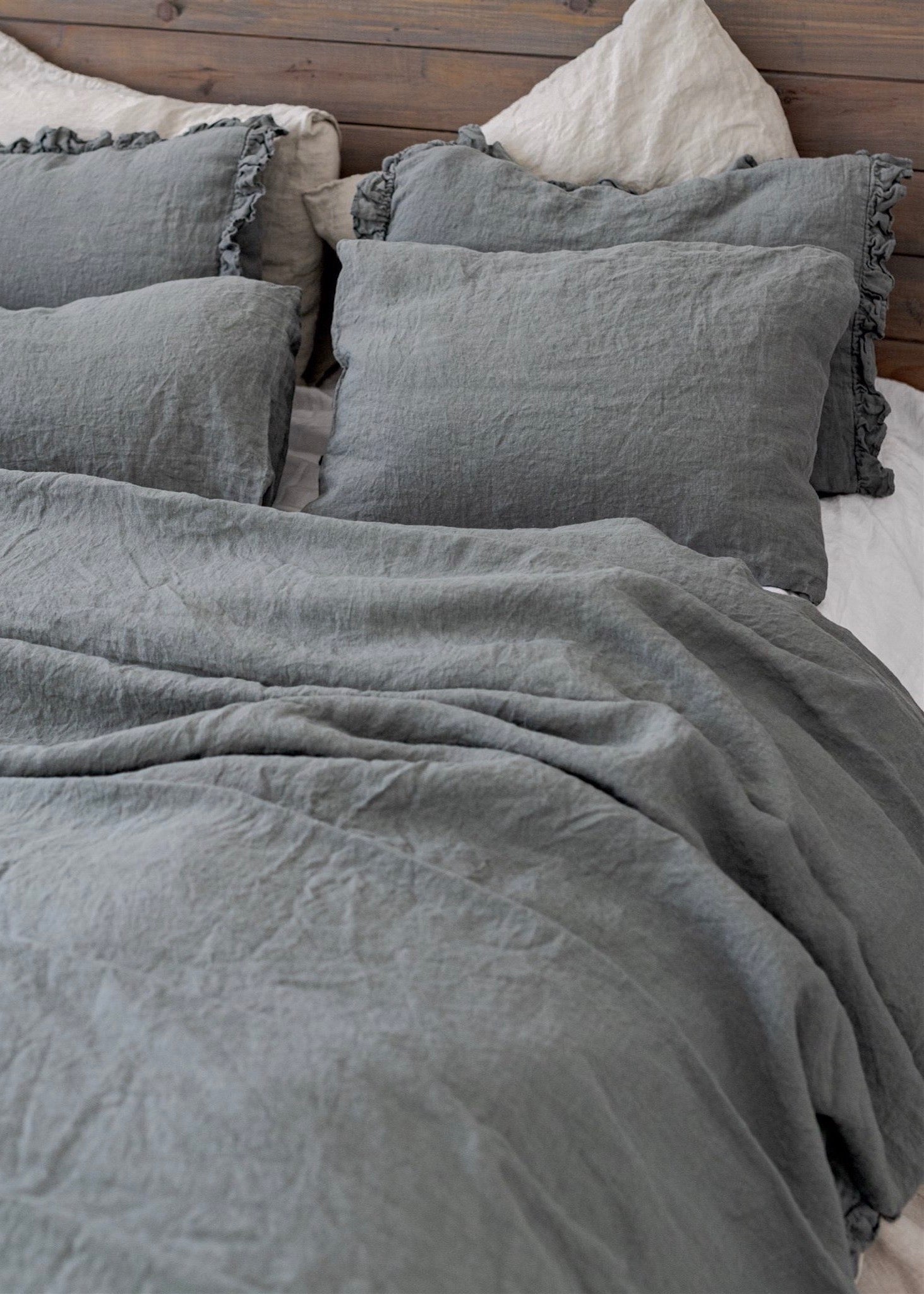Natural linen duvet cover set natural - MOO Linen Shop