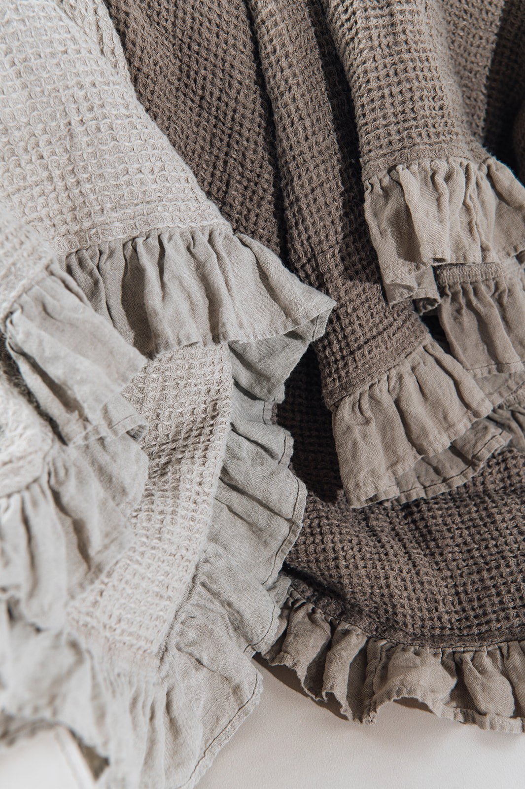 Natural waffle THROW natural waffle - MOO Linen Shop