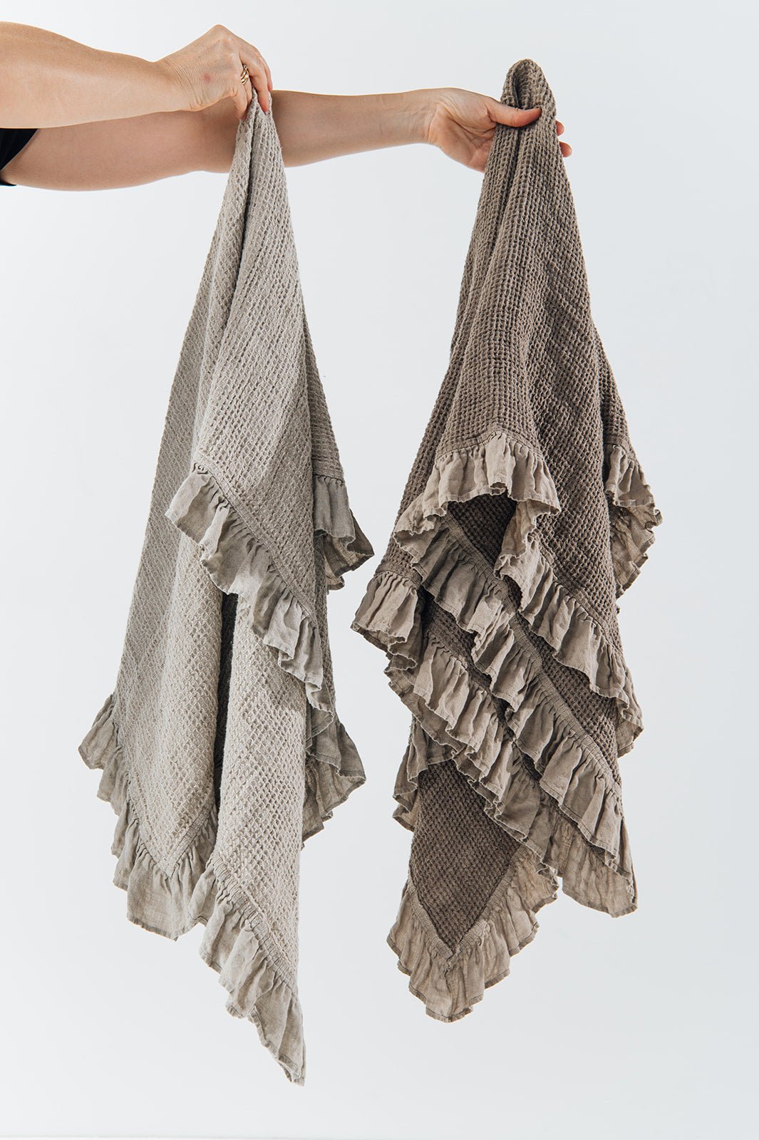 Natural waffle THROW natural waffle - MOO Linen Shop