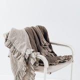 Natural waffle THROW natural waffle - MOO Linen Shop