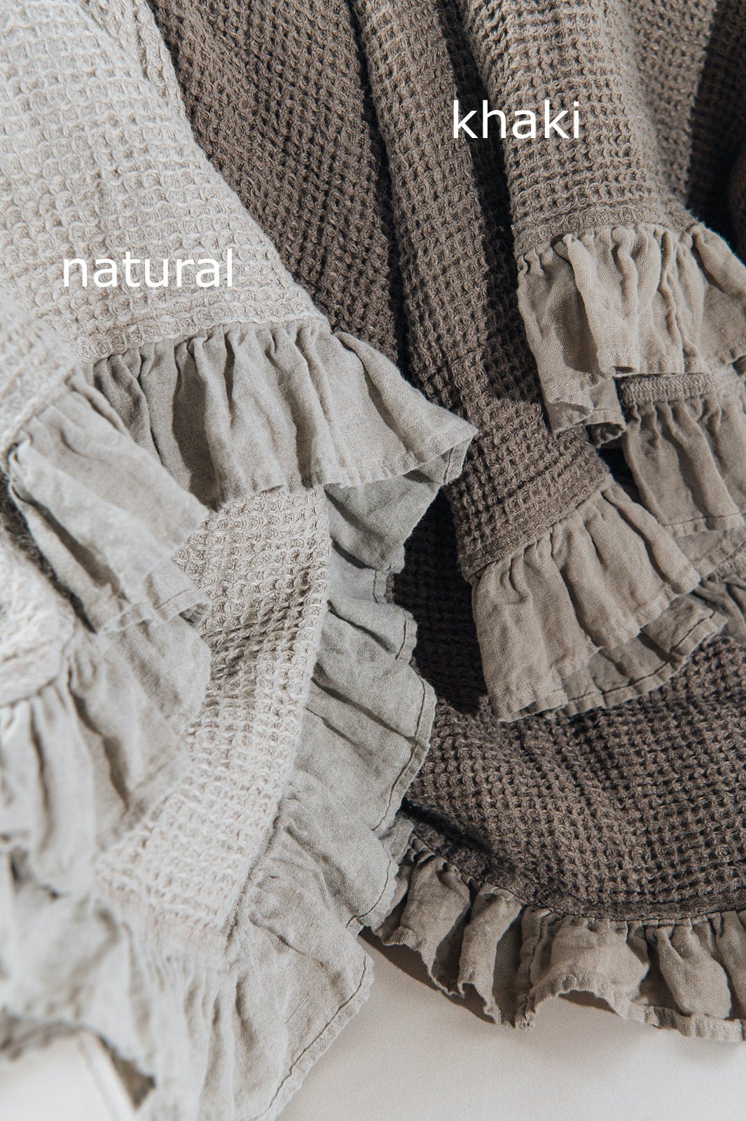 Natural waffle THROW natural waffle - MOO Linen Shop