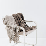 Natural waffle THROW natural waffle - MOO Linen Shop