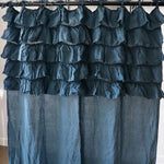 OCEAN GREEN curtain panel ocean green - MOO Linen Shop