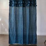 OCEAN GREEN curtain panel ocean green - MOO Linen Shop