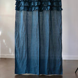 OCEAN GREEN curtain panel ocean green - MOO Linen Shop