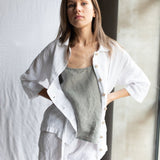 ONE shirt and shorts set cream - MOO Linen Shop