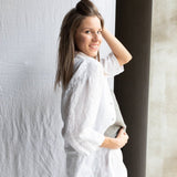 ONE shirt and shorts set cream - MOO Linen Shop