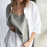 ONE shirt and shorts set cream - MOO Linen Shop