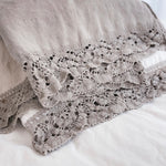 Pillowcase LACE SET cream with natural lace - MOO Linen Shop
