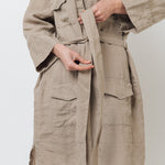PUERTO shirt dress cream - MOO Linen Shop