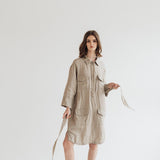 PUERTO shirt dress cream - MOO Linen Shop