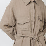 PUERTO shirt dress cream - MOO Linen Shop