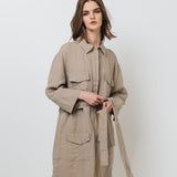 PUERTO shirt dress cream - MOO Linen Shop