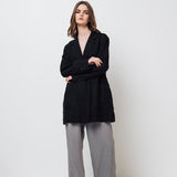 RAW double breasted jacket antique white heavy linen - MOO Linen Shop