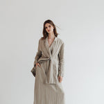 RAW linen maxi skirt antique white heavy linen - MOO Linen Shop